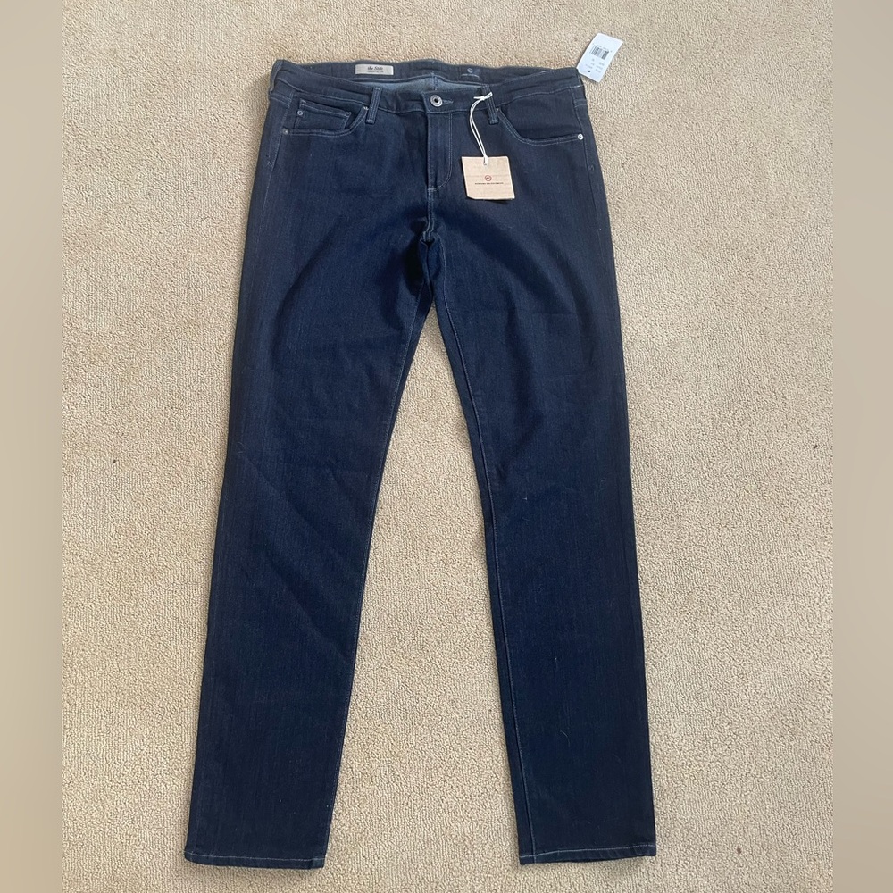 AG Adriano Goldschmied The Stilt Dark Blue Skinny Jeans